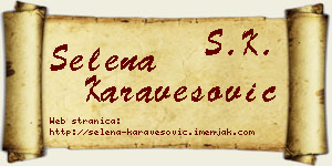 Selena Karavesović vizit kartica
